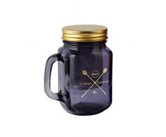 Cold Brew Kaffeezubereiter und Cocktail Einmachglas | Glas Trinkglas mit Deckel und Griff, Filter und Rezeptbuch, 450ml von Root7