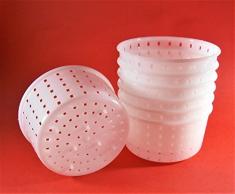 7 x Käseform 13x7cm - 0.9kg - Caciotta – Käseformen | Korb | Käseherstellung | Lab