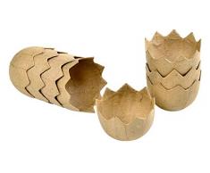 Creativ 8er-Pack Pappmaché Eierschalen offen 4x5cm Ei Osterei Ostern Papier Decopatch