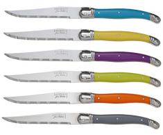 Laguiole Jean Dubost 93/13111 Messerblock mit 6 Steakmessern, Aubergine