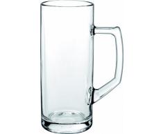 Borgonovo 12002320 Reno Bierseidel, Bierkrug, Bierglas, 375ml, mit Füllstrich bei 0.3l, Glas, transparent, 6 Stück