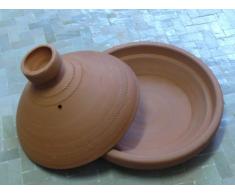 Marokkanische Tajine zum Kochen unglasiert ø 25 cm für 2 Personen