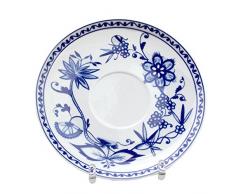 Zwiebelmuster Triptis Frühstücksuntertasse Untertasse Unterteller Frühstücksuntere, Thüringer Porzellan, ca. 19 x 2 cm, 1 Stück