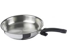 Fissler crispy steelux classic / Edelstahl-Pfanne (Ø 24 cm) unbeschichtete-Steakpfanne, Bratpfanne-induktionsgeeignet, Stielpfanne, ideal zum krossen anbraten, alle Herdarten