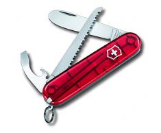 Victorinox Kinder Taschenmesser My First Victorinox H (9 Funktionen, Runde Klinge) rot transparent