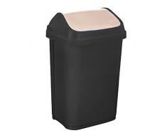keeeper Mülleimer mit Schwingdeckel, 10 l, Swantje, Graphit Grau