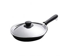 unknow 22 cm Flache Pfanne, Schmiedeeiserne Unbeschichtete Pfanne, Nicht Leicht Zu Kleben