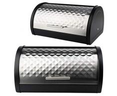 ORION Brotkasten Schwarz - Metall Kupfer Brotbox Brot Bread Diamant