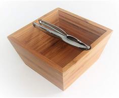 IMC Manufactoria Nussknacker-Set 2-teilig Bambus Schale mit Knacker Geschenk Weihnachten Nüsse