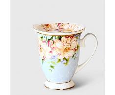 Keramiktasse Mit Deckel Große Kapazität Porzellanschale Frühstückstasse Milchkaffeetasse G