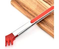 UPKOCH Buffetzange Kammförmige Lebensmittel Servierzange Edelstahl Multifunktionales Steak Salat Fleisch Brot Clip Küchenzange für Party Barbecue Buffet 2St