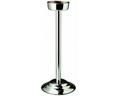 APS 36068 Ständer für Wein / Sekt Schale mit schweren Fuß, Hochglanzpolierter Edelstahl, Ø 15/28 x 68 cm