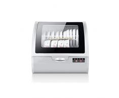 FU LIAN Geschirrspüler, Desktop-Mini-Geschirrspüler, 360 ° drehbarer Sprühkopf, Reinigung ohne Tote Winkel, Intelligente Vollautomatik, Geeignet für Küche, Schüssel, Teller, Weiß