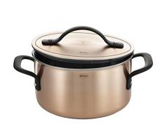 RÖSLE CHALET Kochtopf Ø 24 cm, Kupfer; mit Deckel, Innenskalierung, induktionsgeeignet