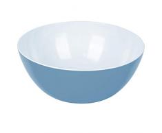 Melamin Geschirr Salatschale rund Ø25 cm ideal für Camping blau - weiß Schale Snacks Schälchen Essgeschirr Campinggeschirr Picknick modernes Melamingeschirr Service Outdoor Schüssel Picknickgeschirr