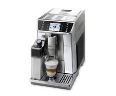 DeLonghi PrimaDonna Elite ECAM 656.55.MS Kaffeevollautomat mit Milchsystem, Cappuccino und Espresso auf Knopfdruck, 3,5 Zoll TFT Touchscreen Farbdisplay und App-Steuerung, Edelstahlfront, silber