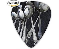 Fashion Classic E-Gitarre Picks Plektren Silberlöffel Instrument