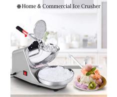 Jusp Yisa Ice Crusher Elektro-EIS-Crusher, Ice Shaver Maschine, Edelstahl Schnee-Kegel-Maschine für EIS, kalte Getränke, Obst Dessert und Cocktail, 65Kg / Stunde für Haushalt Kommerzielle Nutzung