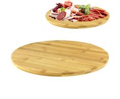 SCHOBERG 35cm Ø Drehteller Holz Servierplatte Drehplatte Wurstteller Käseplatte Wurstplatte
