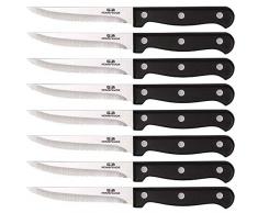 G.a HOMEFAVOR 8-teiliges 11cm Mikro-Gezahnt Steakmesser Set