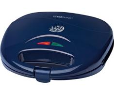 Clatronic ST 3477 Sandwichtoaster, 3-eckige Sandwichplatten, automatischer Temperaturregler, mit 2 Kontrollleuchten, Antihaftbeschichtung, Überhitzungsschutz, blau
