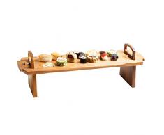 Kitchen Craft Servierbrett Master Class Artesa 52x15x17cm, Holz, Braun, 28 x 18 x 18 cm