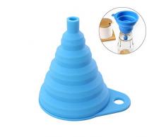 JOJYO Trichter,Faltbarer SilikonTrichter für Küche, Haushalt und Auto Hochwertiger Küchenhelfer zum Aufhängen oder Verstauen in der Schublade 1 Stück