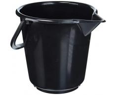 hünersdorff Industrie-Eimer/Abfallbehälter (HD-PE), rund, Ausguss 10,5 l, Made in Germany