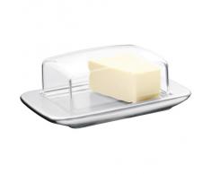WMF loft Brunch Butterdose, mit Kunststoffhaube, Cromargan Edelstahl, mattiert, spülmaschinengeeignet, 11,5 x 16,8 cm