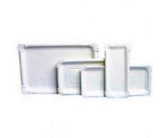 Teller Pappe Kuchenteller 1000st. pure eckig 11x17,5cm weiss