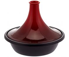 Le Creuset 25138350600422 Cerise Tajine aus emailliertem Guss, 35 cm, Rot