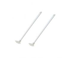 BESTONZON 2 Stücke Silikon Schaber Spatel Langer Griff Teigschaber Teigspachtel für Flaschen Butter Marmeladengläsern Einmachgläser (Weiß)