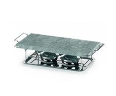 Kela 66510 Grillstein mit Rechaud, Marmor, 37 x 20 cm, Für ca. 4 Personen, Heißer Stein Gourmet