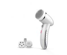 Yjdr Eco Reinigungsgerät weibliches Gesicht Tiefe Poren Mitesser Reiniger Silikon Elektrische Waschbürste, mit 4 Köpfen, USB Charging, Spin Gesichts-Bürste for die Tiefenreinigung, sanften Peeling und