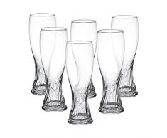 CRISTALICA Weizenbierglas Siegen 500ml 6er-Set klassisches bayrisches Weißbierglas transparent Glas