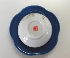 Japanisches Teeschalen Set HANASHIRABE mit Untertassen hergestellt in Japan Geschenkbox