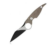 Kubey KB275 Messer | Outdoor - Surivival Messer mit Kydexscheide (Tan/Überzug)