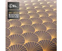 CSL - XXL Mauspad Gaming 900x400 mm - XXL Mousepad groß mit Motiv - Tischunterlage Large Size - verbessert Präzision und Geschwindigkeit - auch für Roccat Razer Logitech Maus und Tastatur - Art Deco