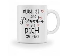 Tasse mit Spruch Glück ist eine Freundin wie dich zu haben Geschenk Weihnachten
