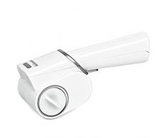ROMMELSBACHER Multi Reibe MR 6 - herausnehmbare Reibetrommel aus Edelstahl, für Hartkäse, Nüsse, Schokolade & mehr, Power-Akku, weiß