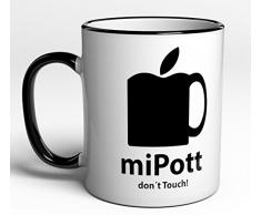 Tasse miPott don´t touch - mit Spruch - lustig - Büro/Arbeit