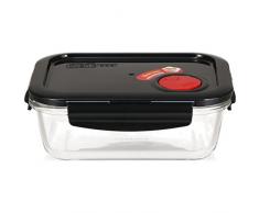 LOCK & LOCK Frischhaltedose aus Glas mikrowellengeeignet - OVEN GLASS - Für Backofen, Mikrowelle & zum Einfrieren - Mikrowellengeschirr, 630 ml