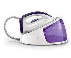 Philips GC6704/30 Dampfbügelstation Fast CareCompact (2400 W, 5,2 bar Dampfdruck, 200g/Min. Dampfstoß, 1,3L Wassertank) lila