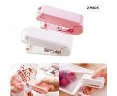 KILLM Mini-Beutel-Versiegeler, tragbarer Hand-Vakuumierer, 2-in-1-Heißsiegelgerät und Schneider für Frischebeutel, Lebensmittelaufbewahrung, Snacks und Plastiktüten