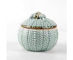 LXYZ Jewelrystoragebox, Ceramics Dots Shell Aufbewahrungsglas Schmuckschatulle Organizer Ring Halskette Armbandhalter -G 15x14x11cm