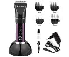 MILFECH Haarschneidemaschine Profi Friseur Haarschneider Herren Elektrischer Haartrimmer Präzisionstrimmer mit Ladestation Männer Intim Haarschneideset