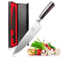 imarku Professionelle Küchenmesser Chefmesser Allzweckmesser Kochmesser aus Hochwertigem Carbon Edelstahl mit Scharfer Klinge und Ergonomischem Griff (Kochmesser)