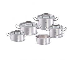 Fissler original-profi collection / Edelstahl-Topfset, 5-teilig, Kochtopf-Set, Töpfe mit Deckel, Induktion, alle Herdarten (2 Kochtöpfe, 2 Bratentöpfe, 1 Stielkasserolle)