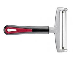 Westmark Käseschneider mit Rolle und auswechselbarem Schneiddraht, Variable Schnittstärke, Rostfreier Edelstahl/Kunststoff, Rollschnitt Gallant, Silber/Schwarz/Rot, 29272260