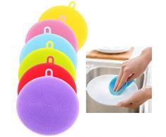 Silikonwäscher, Silikon-Mehrzweck-Küchenbürste für Geschirrtopf und Veggies Fruit Antihaft-Pfanne